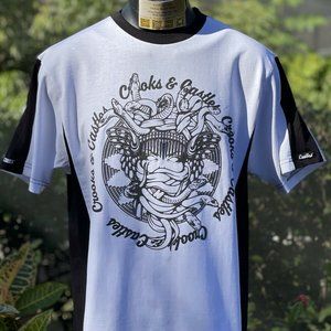 CROOKS AND CASTLES KLEPTO BLOCK CUT AND SEW TEE SHIRT [QS210700] (MED) [DEFECT]